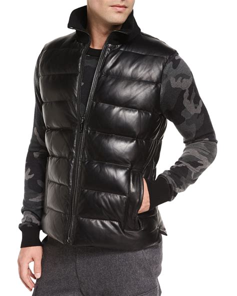 michael kors black puffer vest|Michael Kors men's vest.